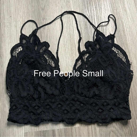 Free People Other - Free People Black Lace Bralette